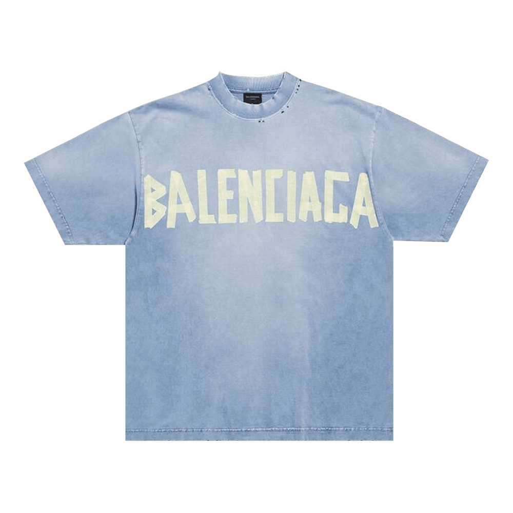 ファッションアイテム人気ランキング Buy Balenciaga Tape Type Medium Fit T-Shirt 'Faded Blue トップス