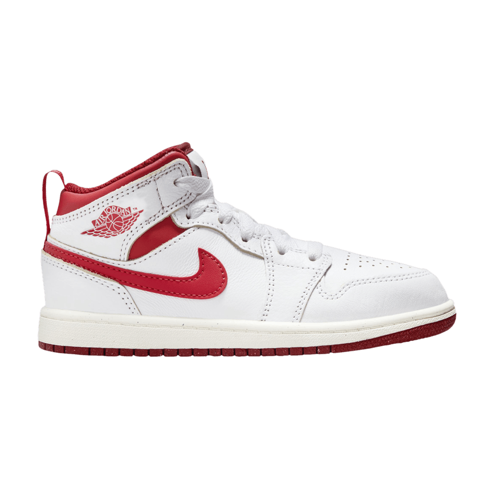 Air Jordan 1 Mid SE Ps White Dune Red