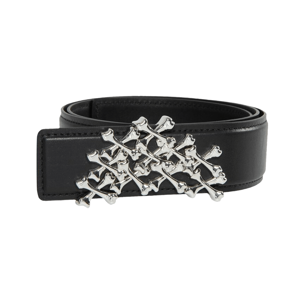 Buy Amiri Bones Belt 'Black/Nickel' - PS24MAL006 BLAC | GOAT