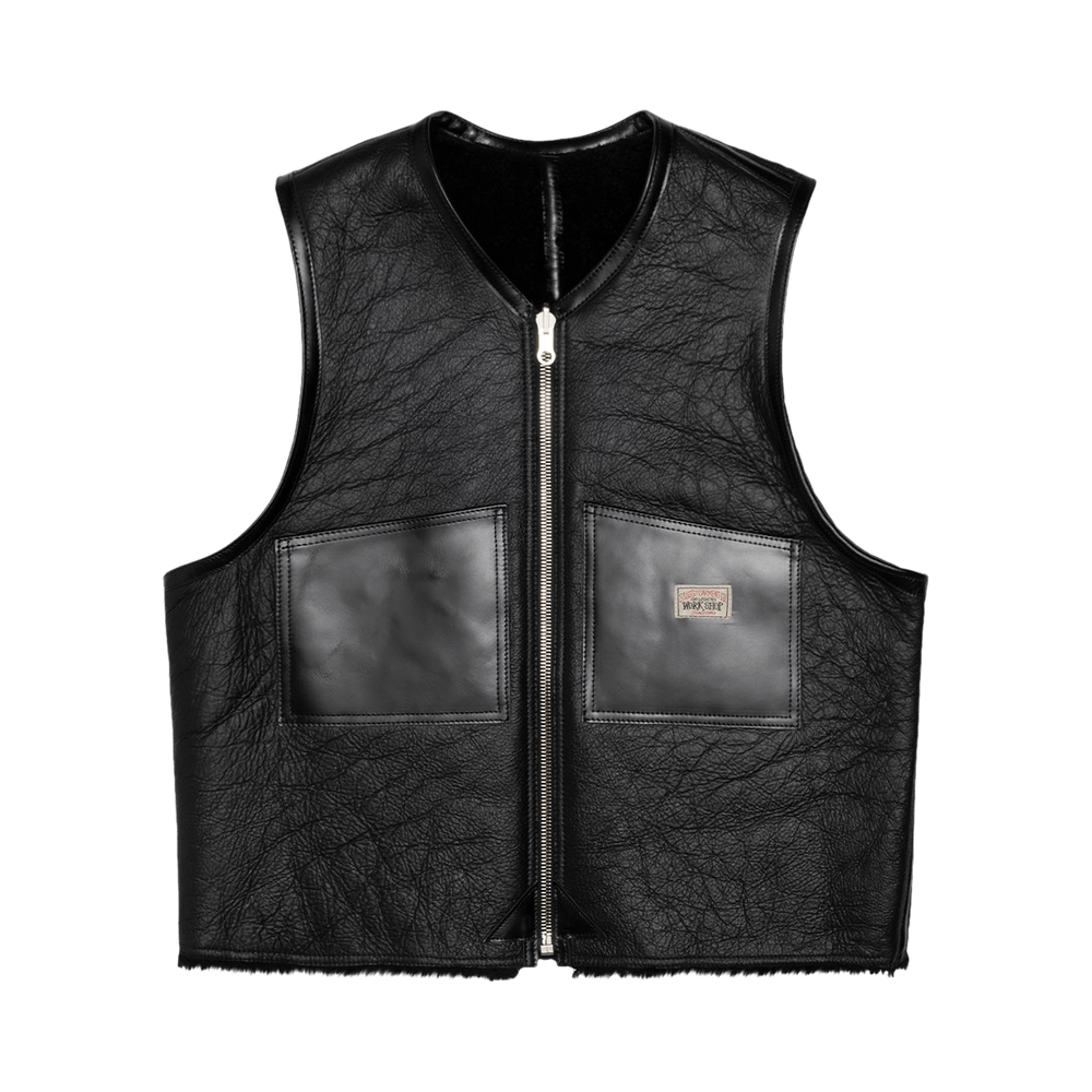 公式購入 OUR LEGACY x stussy PADDED VEST レザー 1359447_00.png.png