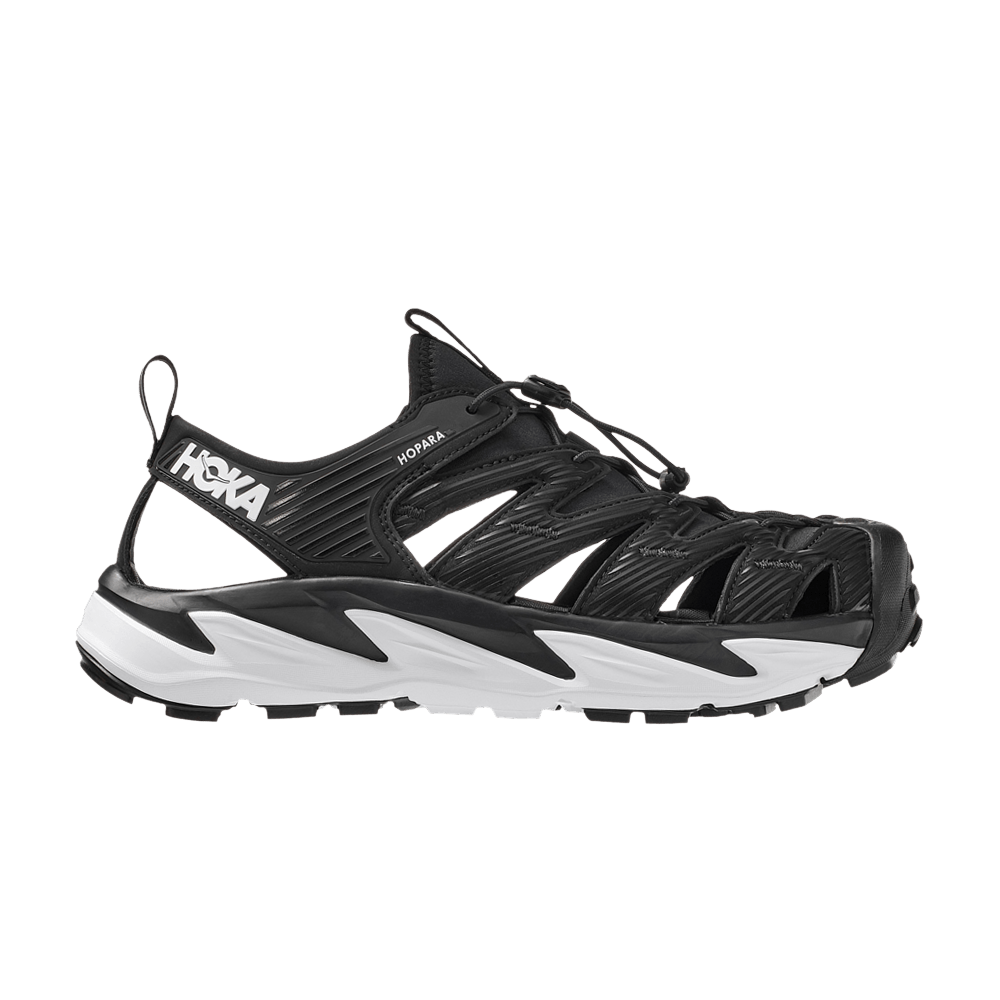 Hoka Hopara Sandal Black White