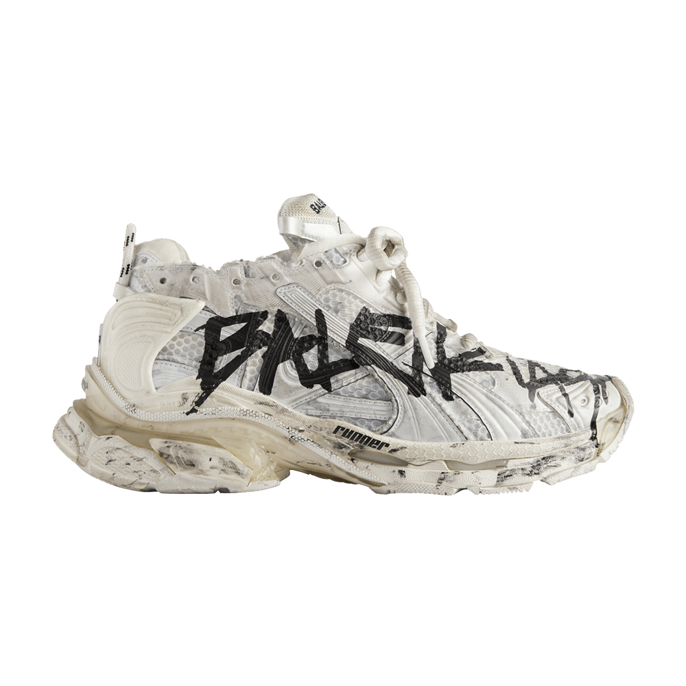 Buy Balenciaga Runner Sneaker 'Graffiti - White Black