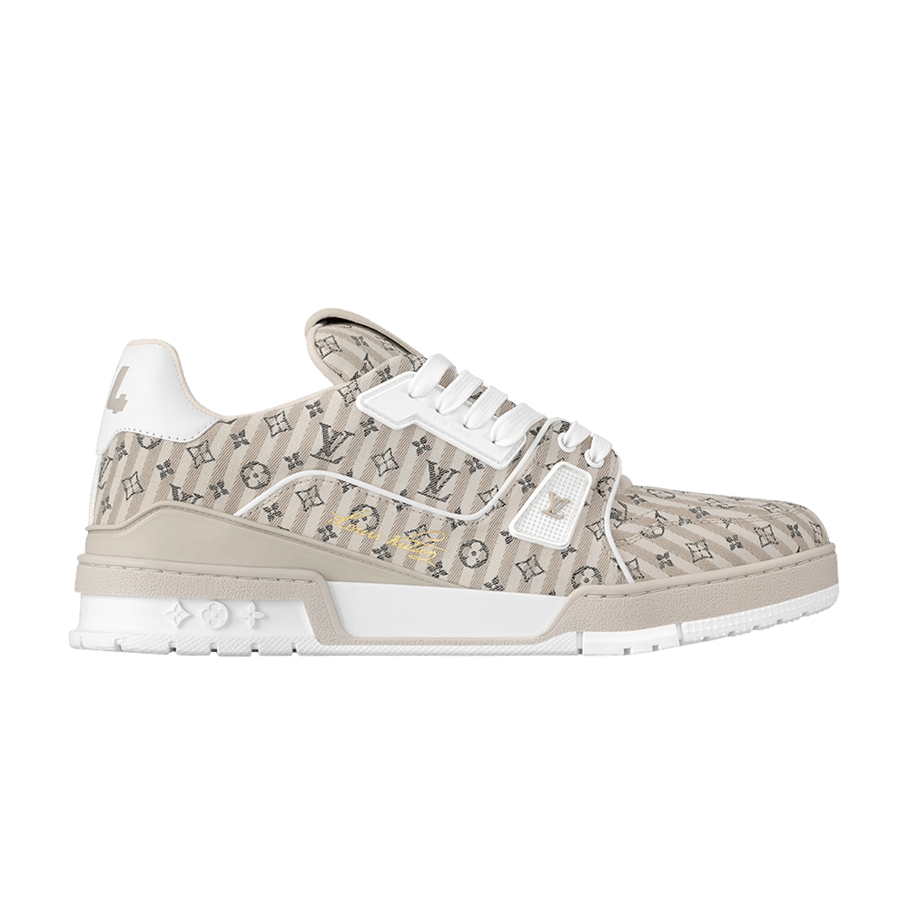Buy Louis Vuitton Trainer Low 'Striped Mini Monogram - Beige