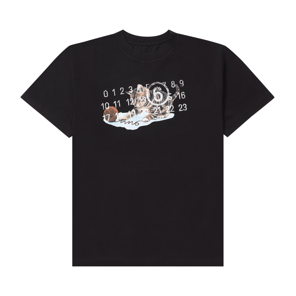 MM6 Maison Margiela SH0GU0018S25606741 関税送料込 Buy MM6 Maison Margiela Logo And Cat Print T-Shirt 'Black