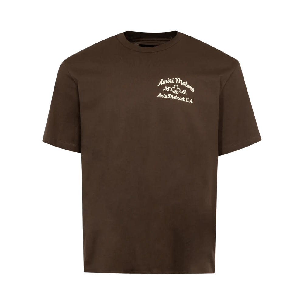Tシャツ・カットソー AMIRI Dark Brown Leather T-Shirt AMIRI Leather T-shirt | Brown | FARFETCH