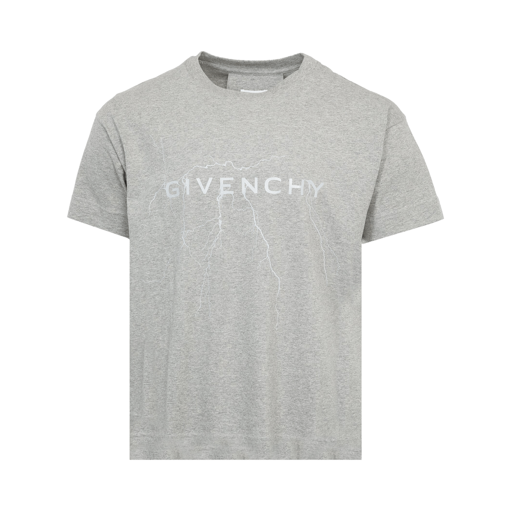 GIVENCHY 1952 slim fit t-shirt in cotton in - natural/blue