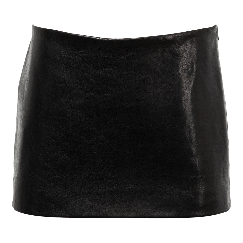 【関税込み】KHAITE ブラック Jett ミニスカート Jett Skirt in Black Leather – KHAITE