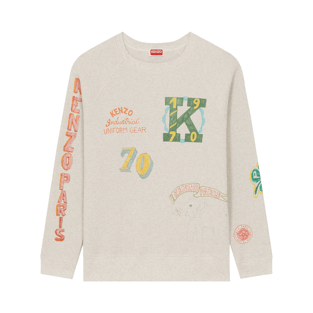 スウェット・トレーナー Kenzo Melange grey cotton Varsity sweatshirt NIGO 22FW TIGER VARSITY SWEATSHIRT ニット S グレー（2023/10