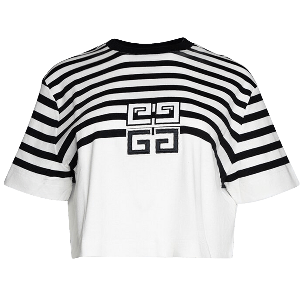 Buy Givenchy 4G Cropped T-Shirt 'White/Blk' - BW709X314X 116 Buy Givenchy 4G Cropped T-Shirt 'White/Blk' - BW709X314X 116