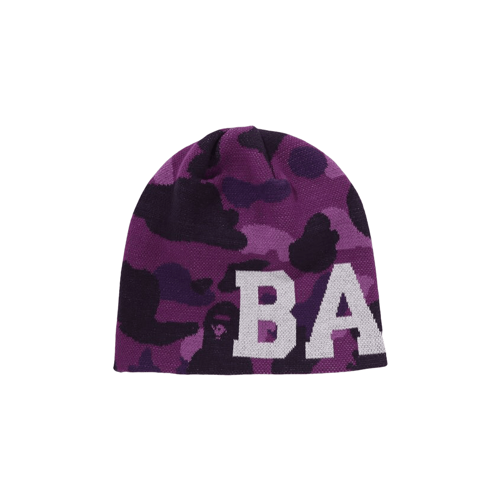 Buy BAPE Color Camo Knit Cap 'Purple' - 1K30 181 001 PURPLE | GOAT