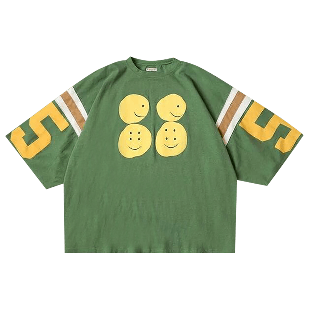 Buy Kapital Huge Football T-Shirt 'Green' - K2204SC105 GREE | GOAT