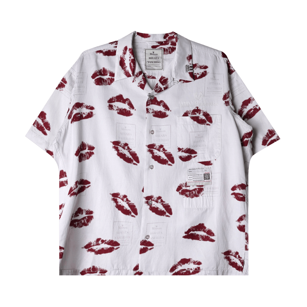 100％安い Buy Maison Mihara Yasuhiro Kiss Printed Shirt 'White/Red パーツ