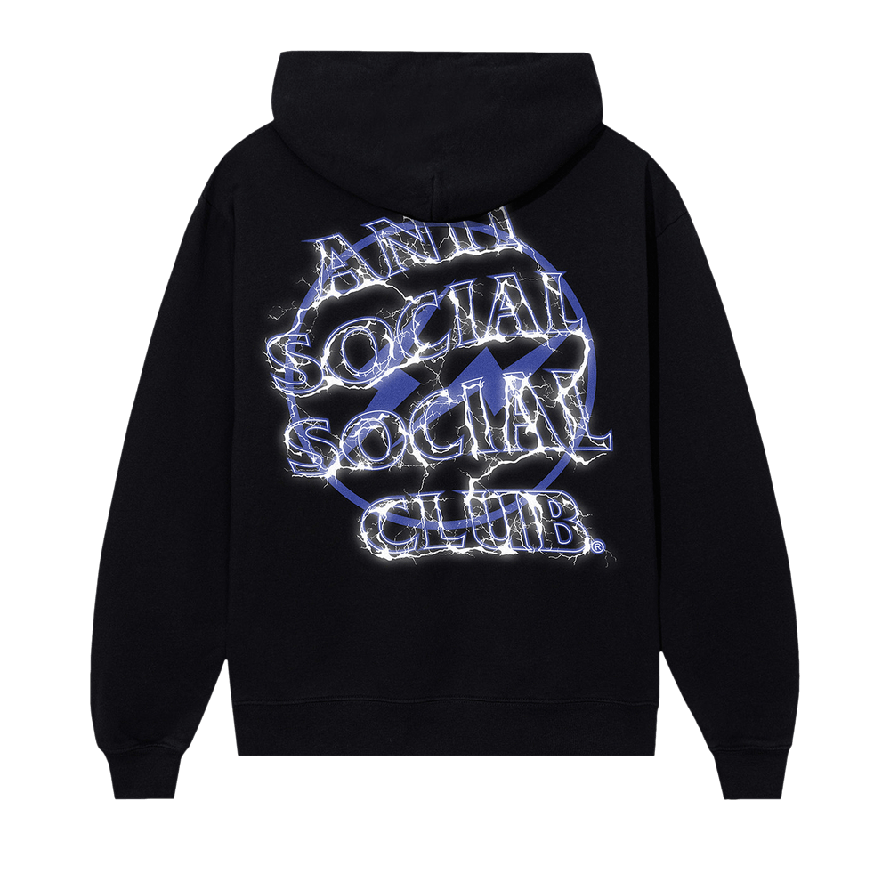 Buy Anti Social Social Club x Fragment Design Bolt Hoodie 'Black/Navy' -  ASSC2FGMTHD02 | GOAT