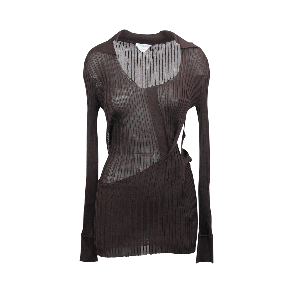 ワンピース BOTTEGA VENETA DRESS (620458VKSK0 1000) Buy Bottega Veneta Lightweight Silk Sweater Dress 'Brown