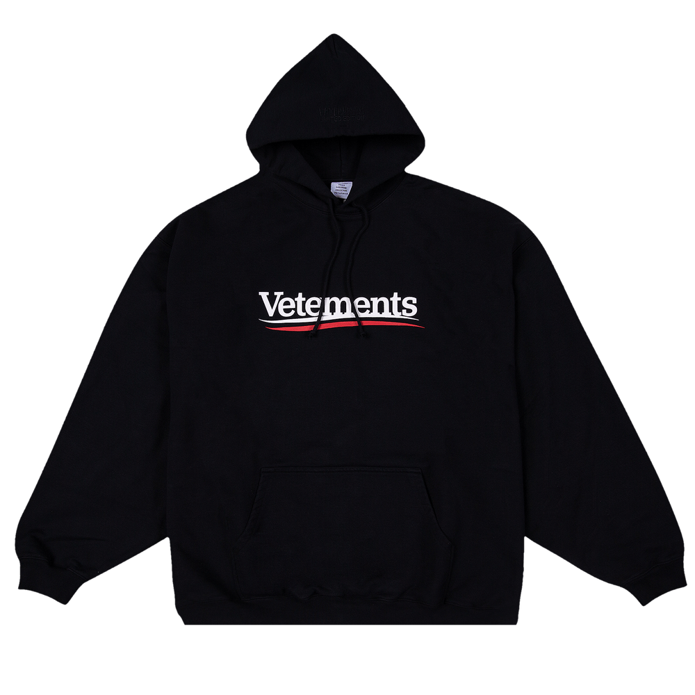 Buy Vetements Campaign Logo Hoodie 'Black' - UE64HD440B BLAC | GOAT
