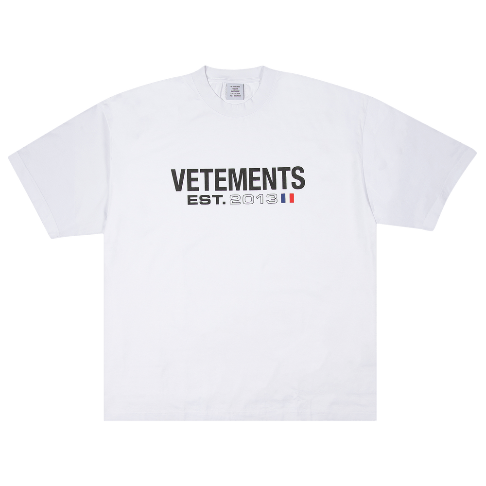 Buy Vetements Flag Logo T-Shirt 'White' - UE64TR160W WHIT | GOAT