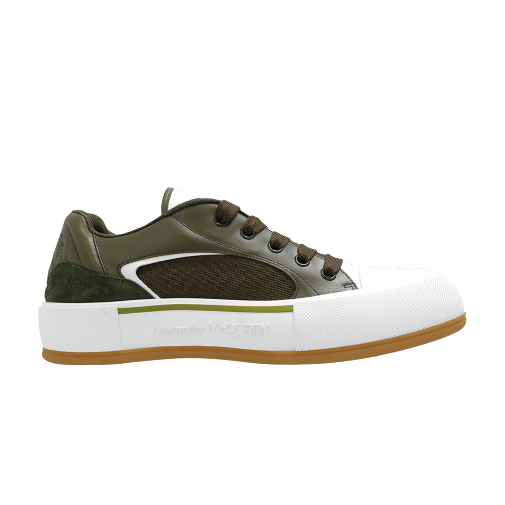 Alexander Mcqueen Deck Plimsoll Low Khaki
