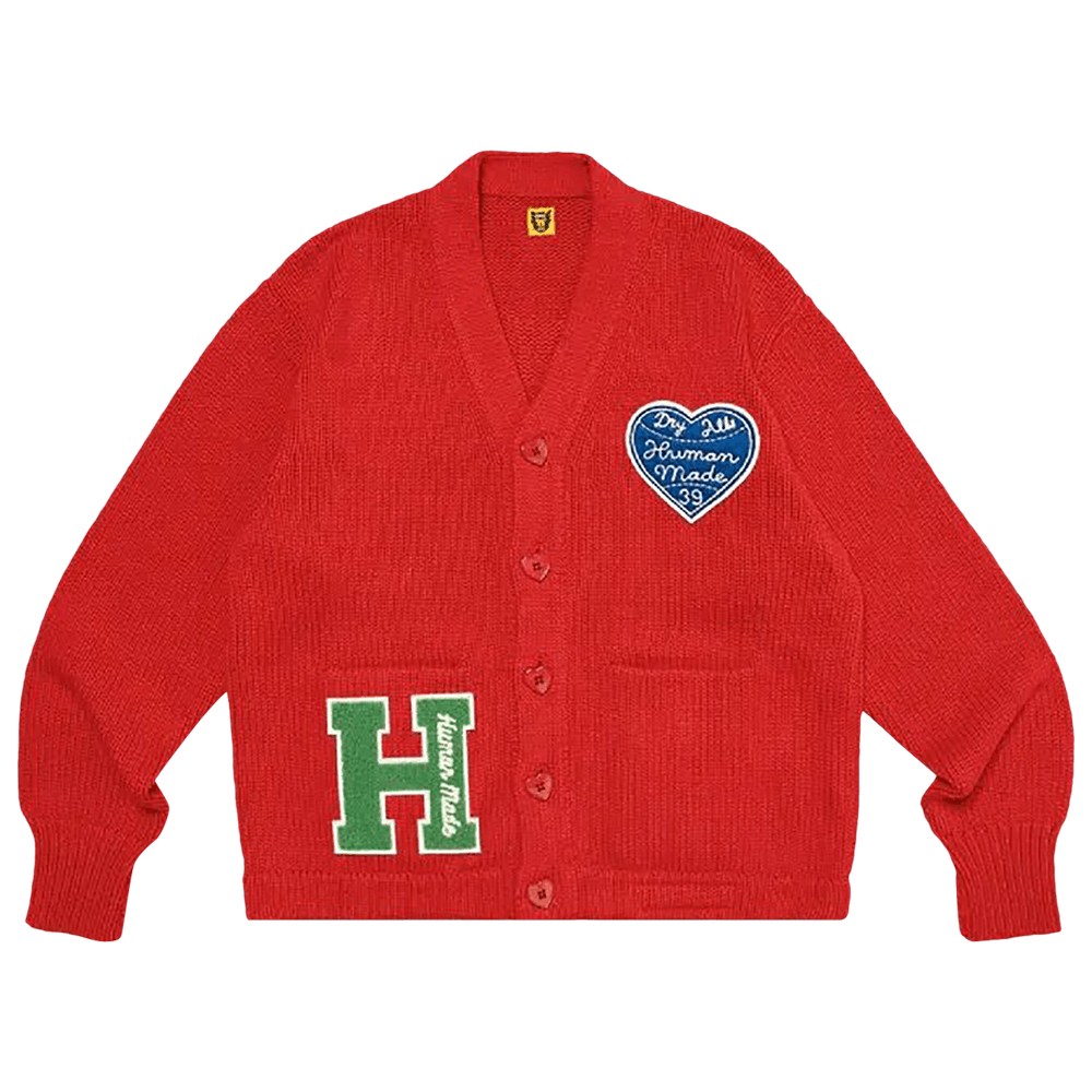 Buy Human Made Low Gauge Knit Cardigan 'Red' - HM27CS036 RED | GOAT UK