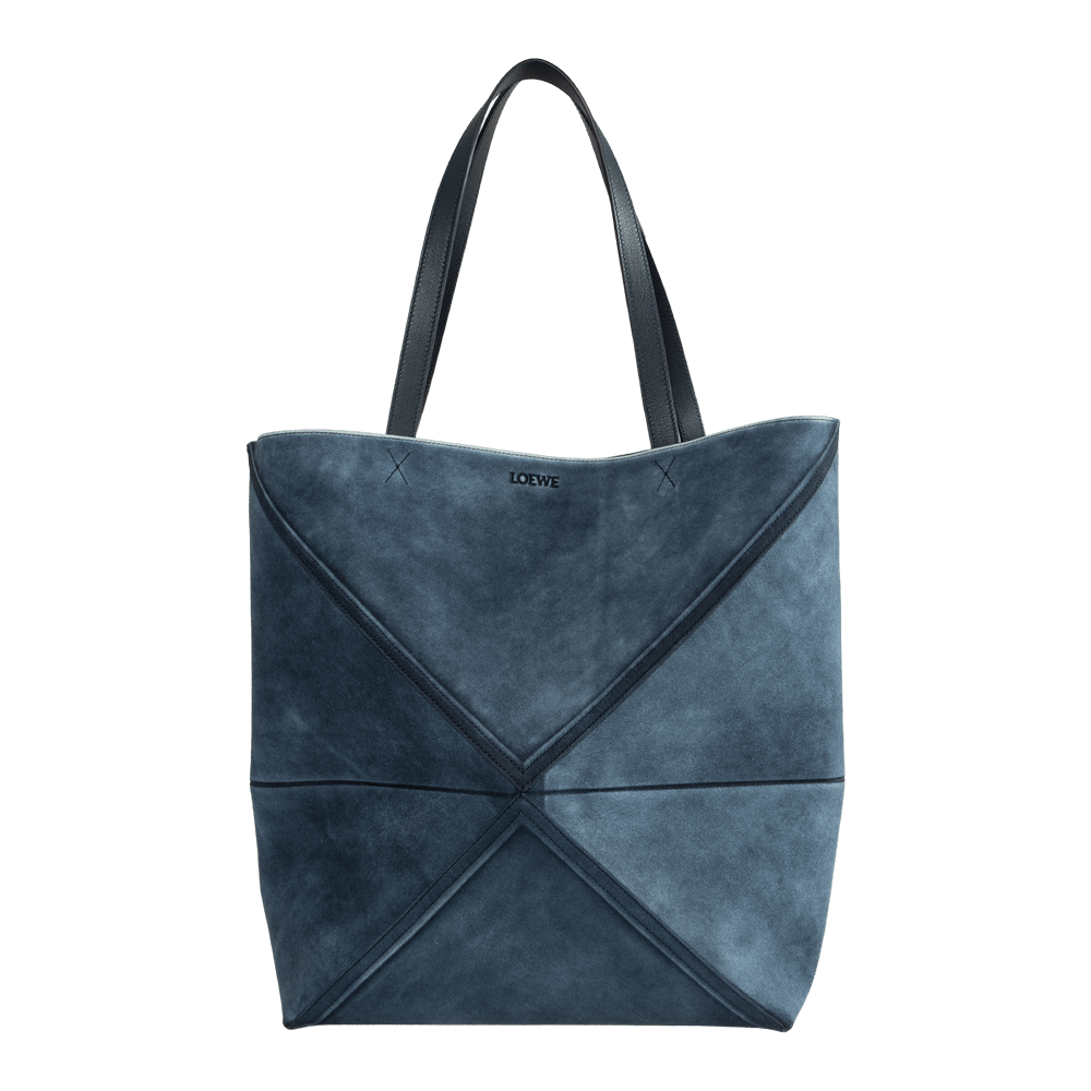 Buy Loewe Denim Puzzle Fold Tote 'Deep Navy' - B779Q18X11 5544 | GOAT