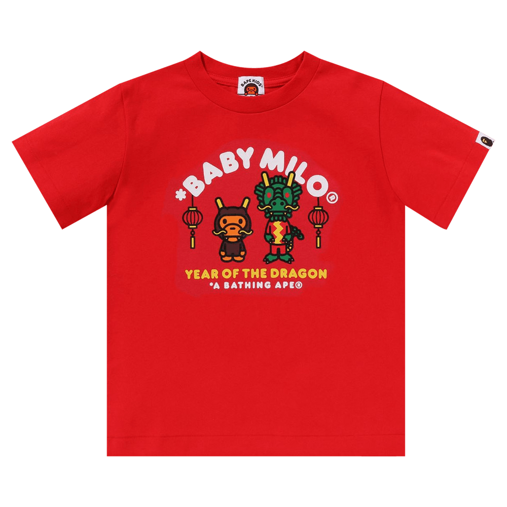Buy BAPE Kids Year Of The Dragon Baby Milo Tee 'Red' - 2K20 310