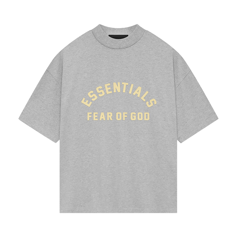 Buy Fear of God Essentials Heavy Jersey Crewneck T Shirt Light Heather Grey 125SP242006F GOAT