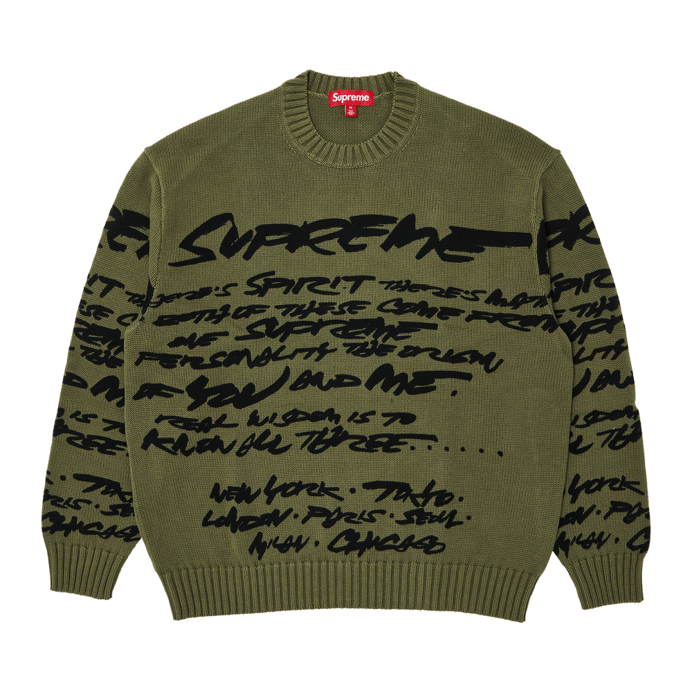 Buy Supreme Futura Sweater 'Olive' - SS24SK35 OLIVE | GOAT