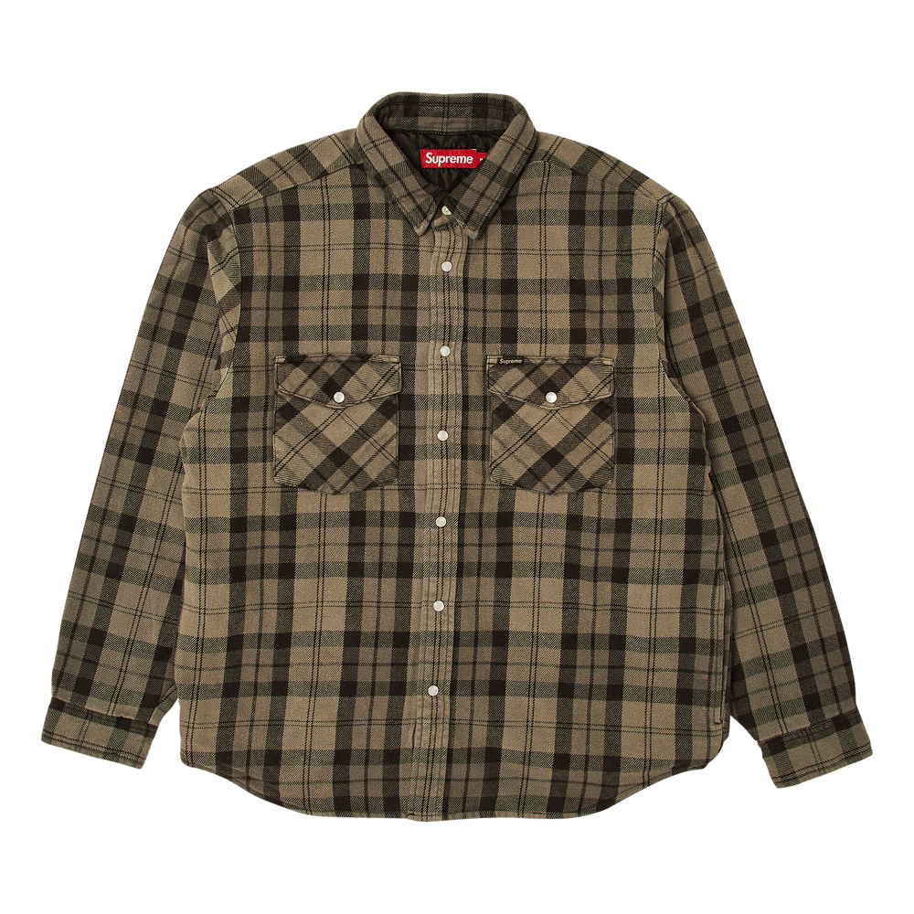Supreme Quilted Flannel Snap Shirt 'Black'