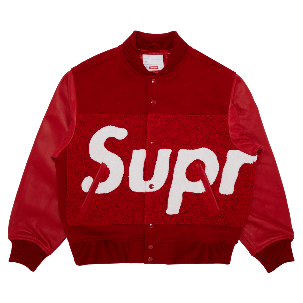 Buy Supreme Big Logo Chenille Varsity Jacket 'Red' - SS24J67 RED