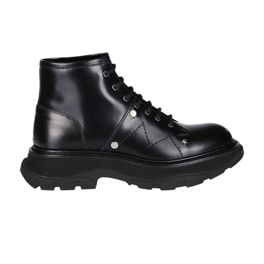 Buy Alexander McQueen Wmns Tread Slick Lace Up Boot 'Black