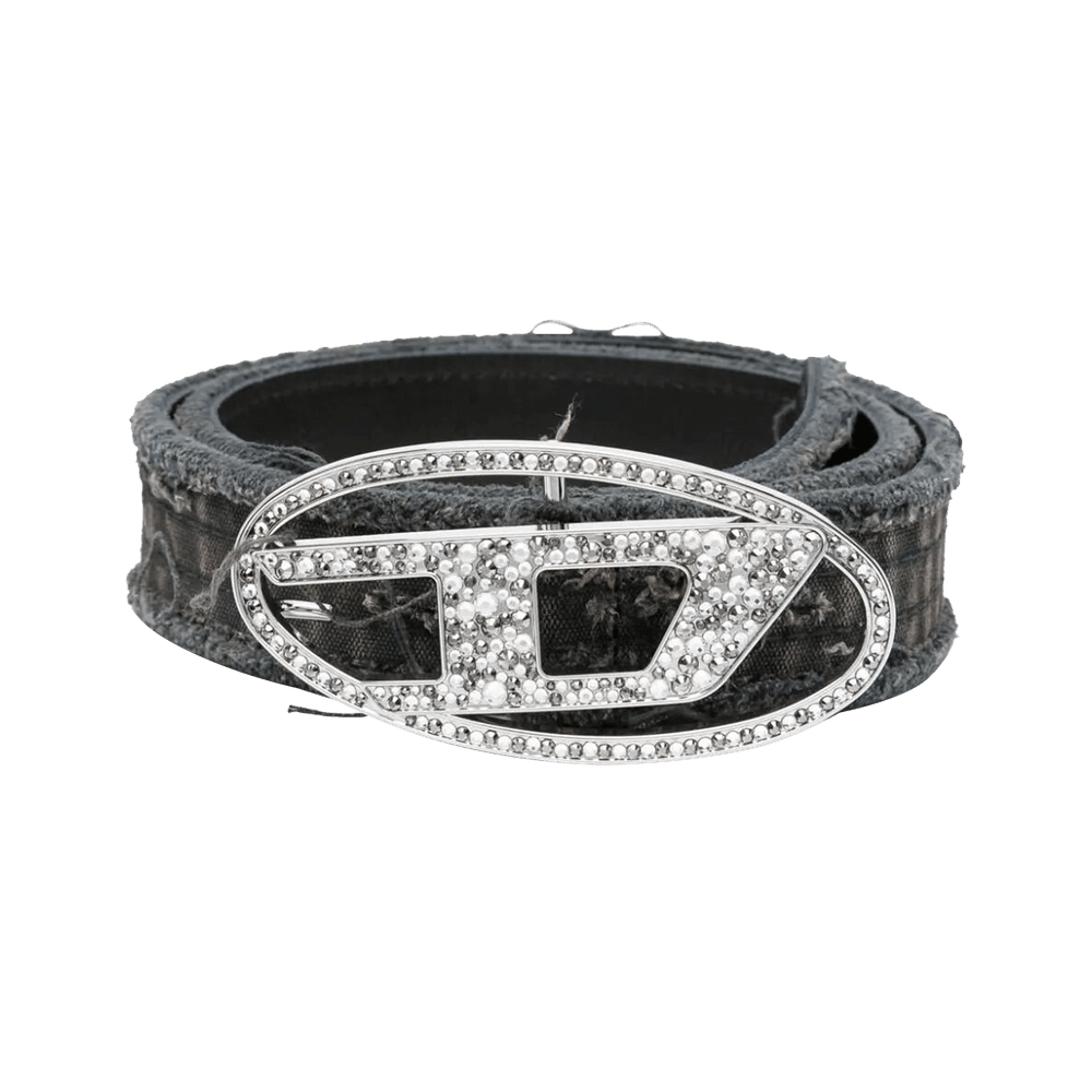 Buy Diesel Canvas Crystal Buckle Belt 'Black' - X09939 PR163 T8013