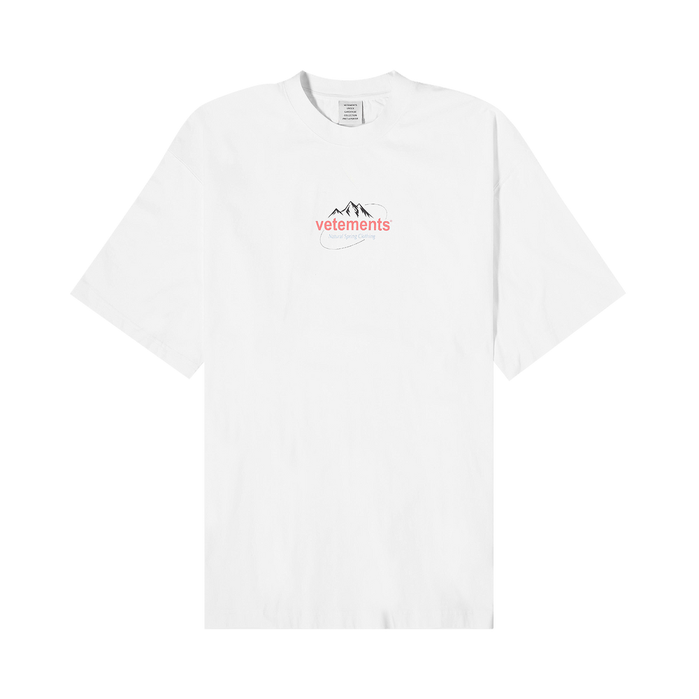 【関税込み】VETEMENTS ホワイト Spring Water Tシャツ Buy VETEMENTS women white spring water printed t-shirt for