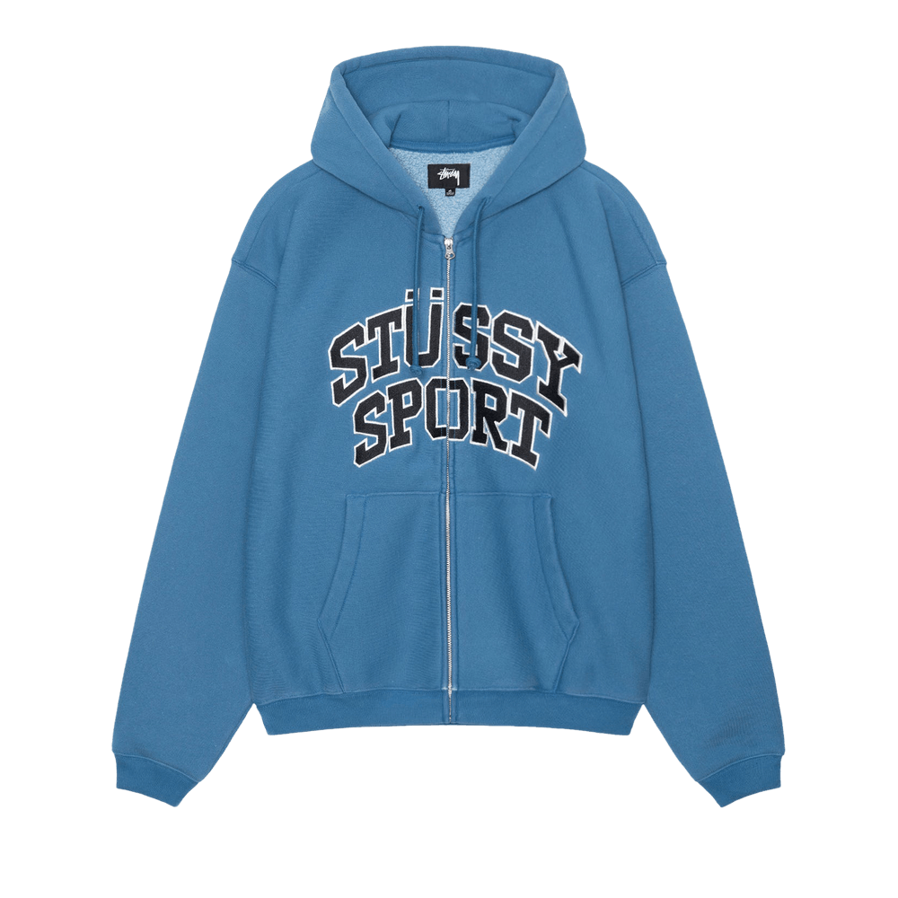 Stussy Sport Zip Hoodie 'Blue'