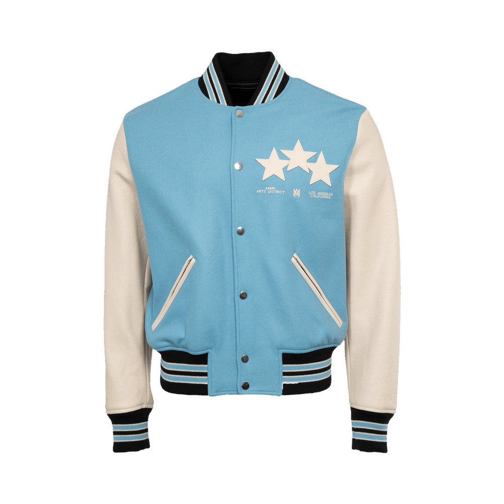 Buy Amiri Oversized Stars Varsity Jacket 'Air Blue