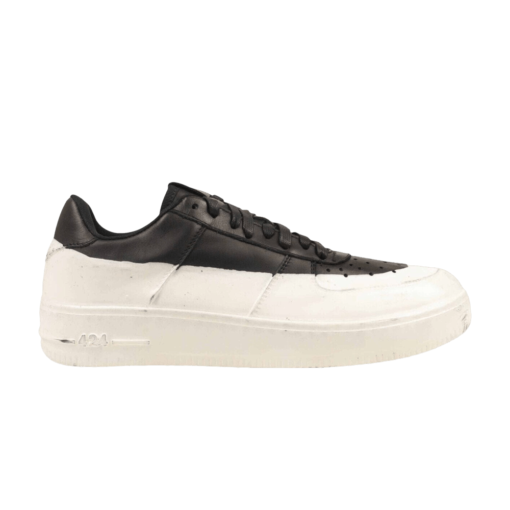 Size 7.0 424 Low Sneaker 'Wax Dip - Black White'