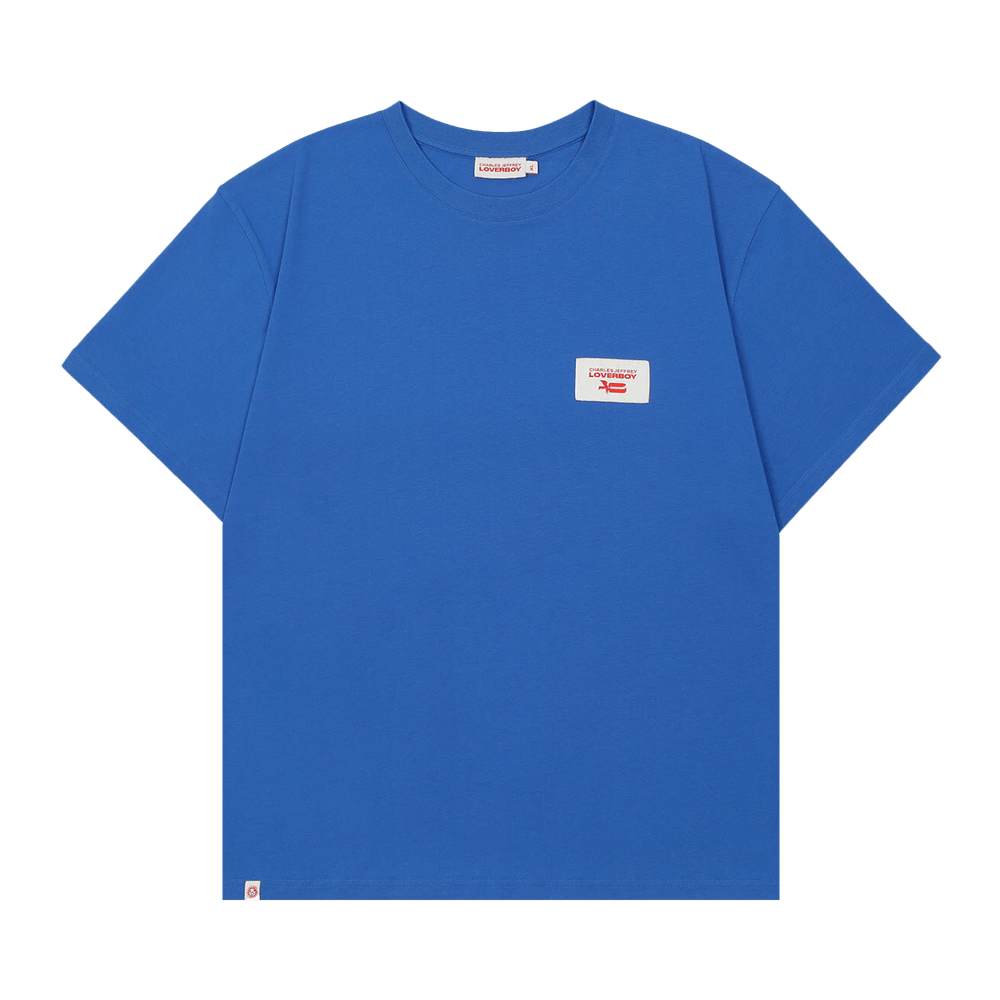 Buy Charles Jeffrey Loverboy Label Tee 'Blue' - 43100602 | GOAT