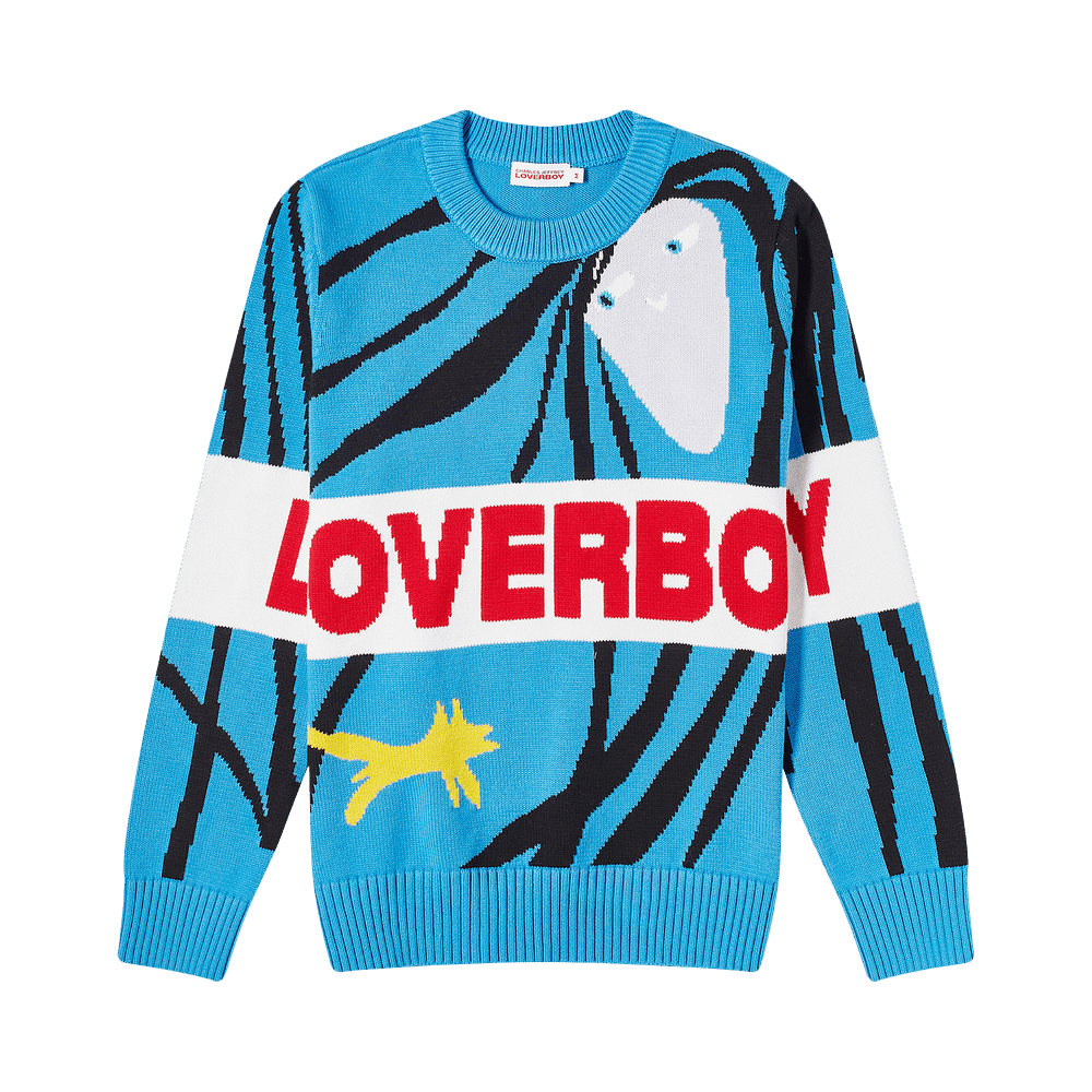 Buy Charles Jeffrey Loverboy Loverboy Logo Jumper 'Blue