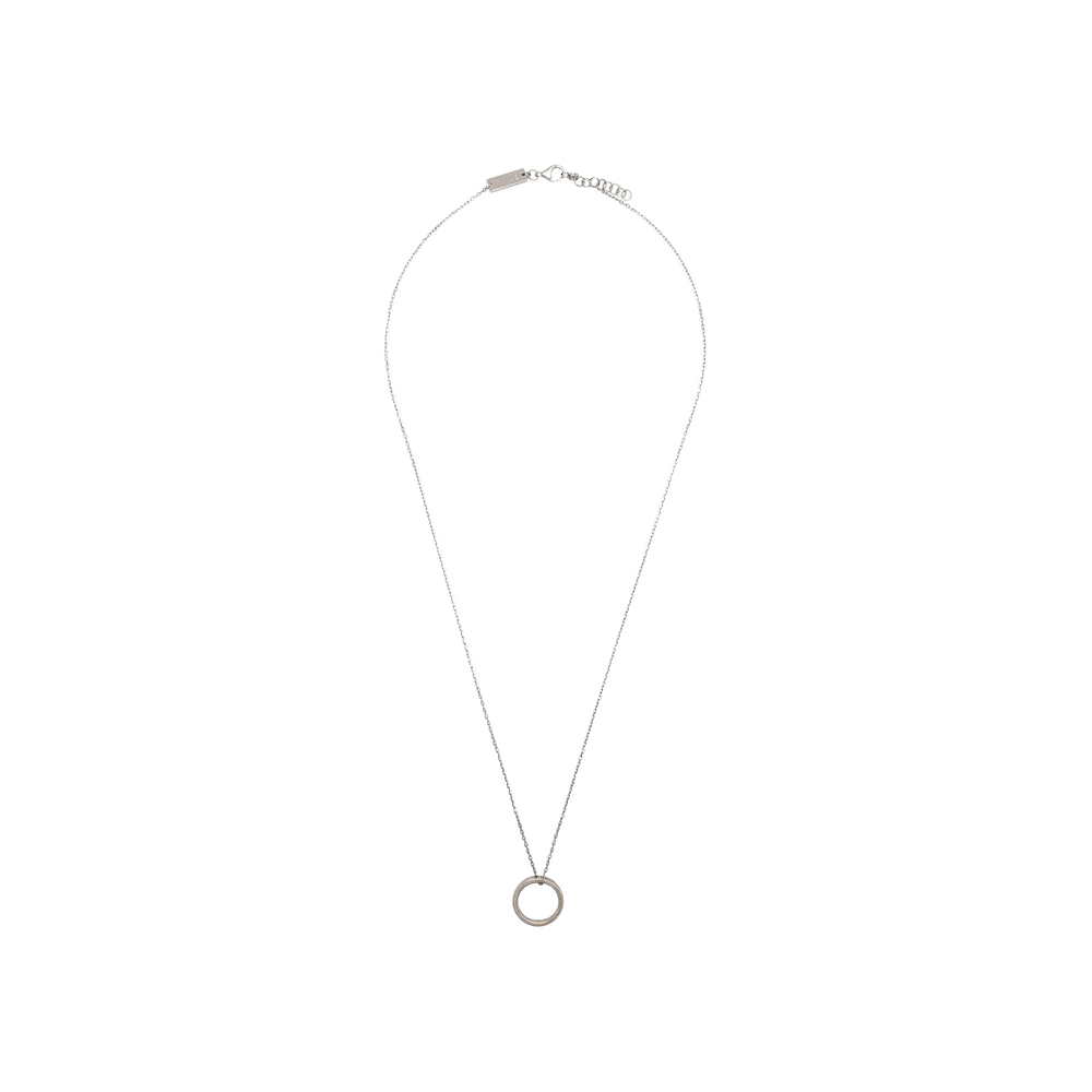 Buy MM6 Maison Margiela Pendant Logo Ring Necklace 'Silver