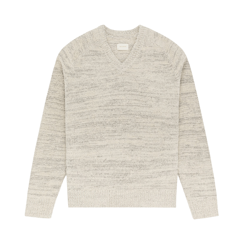 AIMÉ LEON DORE V Neck Sweater 23AF Aimé Leon Dore Marled V Neck Sweater Grey Price in India | Culture