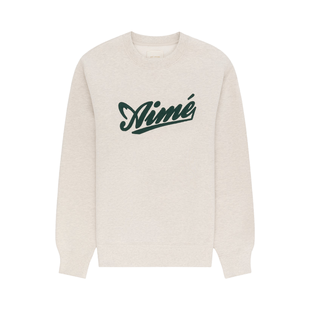 Buy Aimé Leon Dore Cycling Logo Crewneck Sweatshirt 'Oatmeal