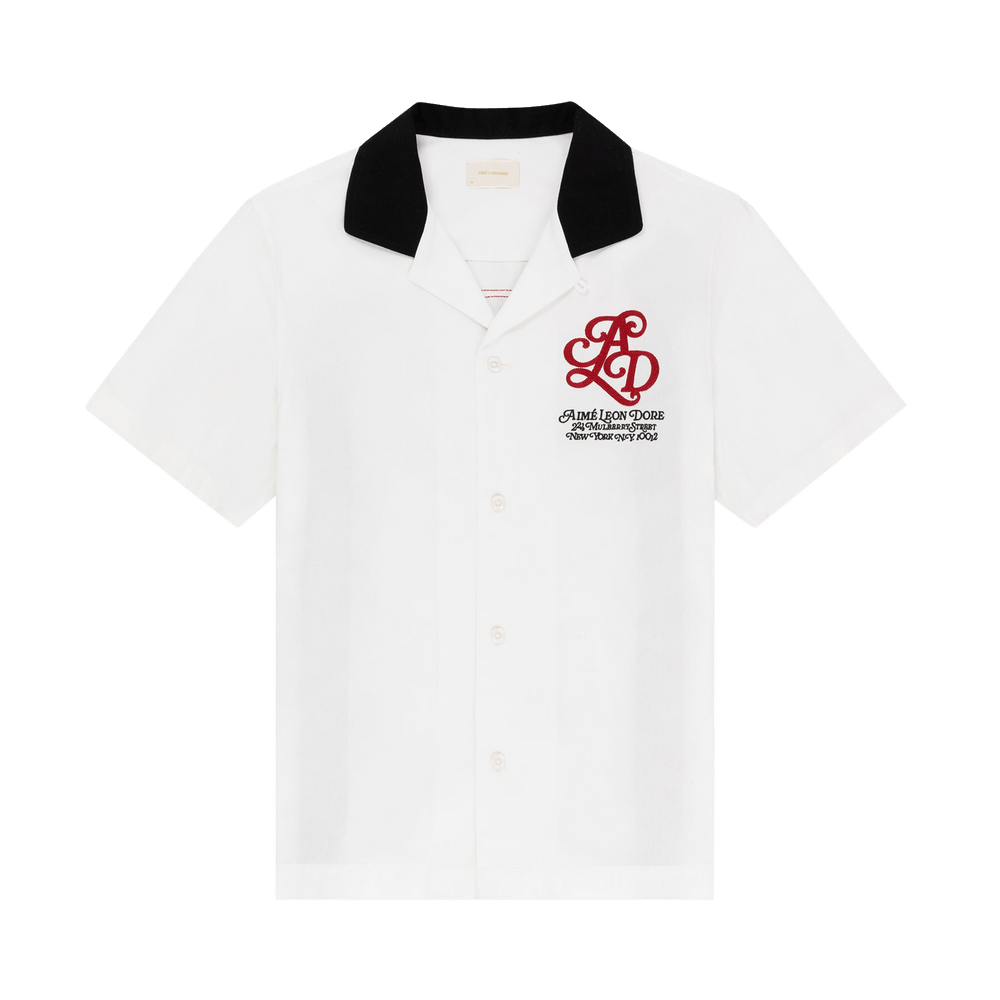 Buy Aimé Leon Dore Monogram Bowling Shirt 'Bone White