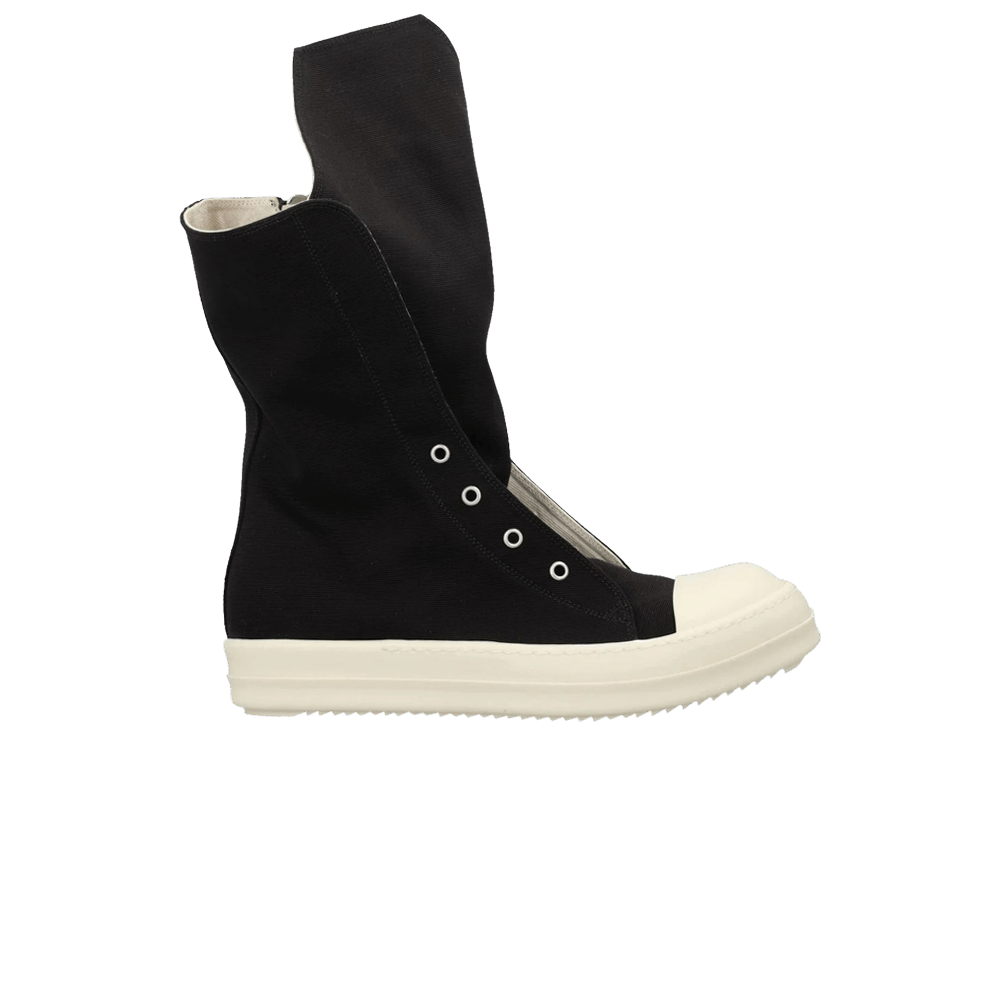 【RICK OWENS】DRKSHDW ミルク/ブラック ハイトップ ラモーンズ Buy Rick Owens DRKSHDW Zipped High 'Black Milk' - DU01D1806