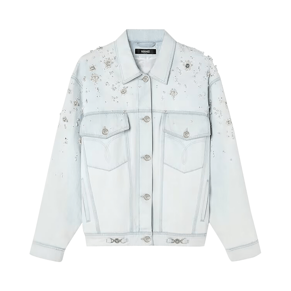 Versace white denim jacket cheap