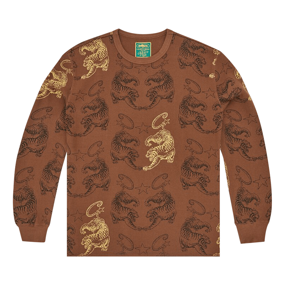 Buy Corteiz Tiger Waffle Long-Sleeve 'Brown' - 7892