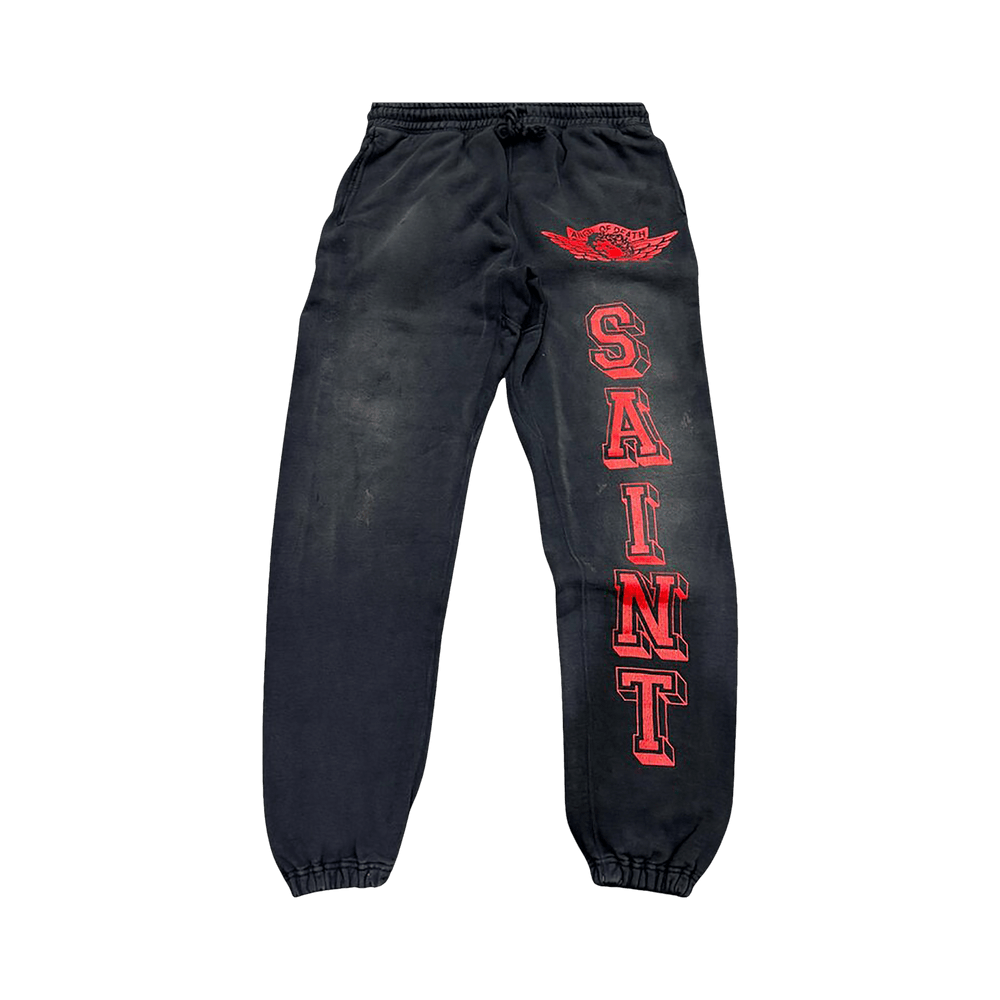 Buy SAINT Mxxxxxx Angel Sweatpants 'Black' - SM YS8 0000 041 | GOAT
