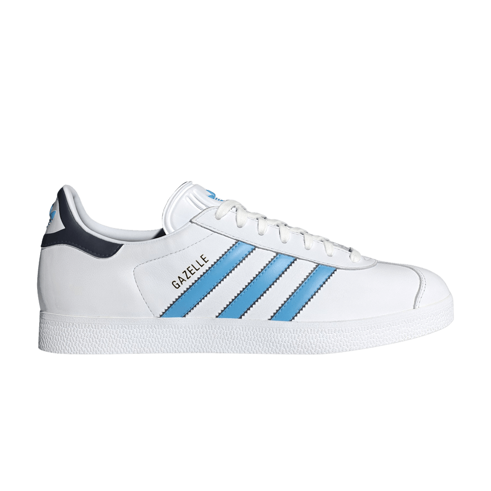 adidas gazelle silver green womens adidas Originals Gazelle Golf Shoes - White/Lucid Blue/Crew Yellow - JR6700  - Function18