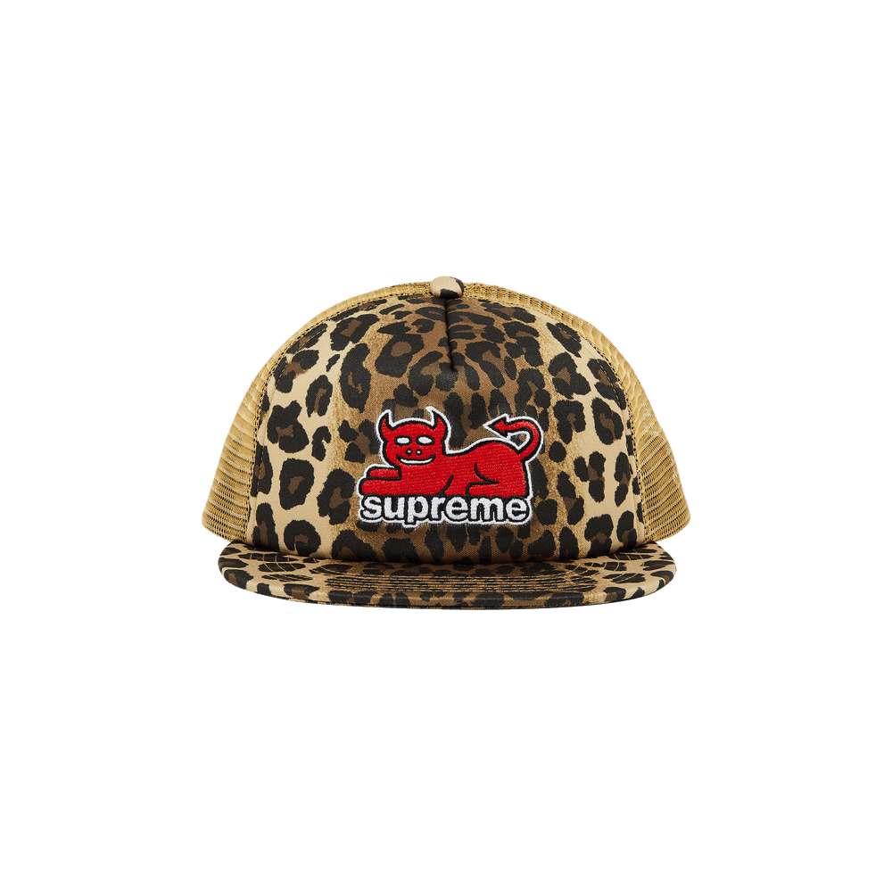帽子 supreme toy machine Supreme Toy Machine Mesh Back 5 Panel Leopard - SS24 - US