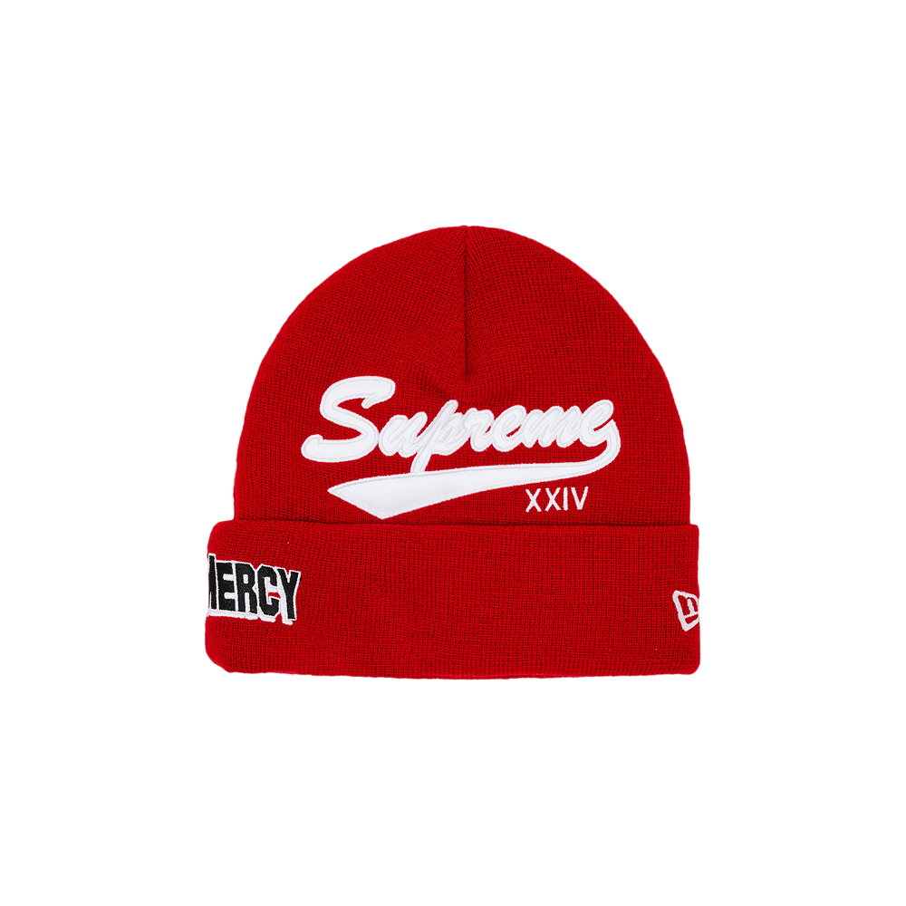 Supreme new era script beanie 2025