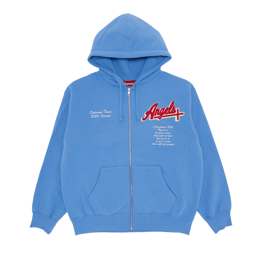 Buy Supreme Salvation Zip Up Hooded Sweatshirt Light Blue SS24SW30 LIGHT BLUE GOAT