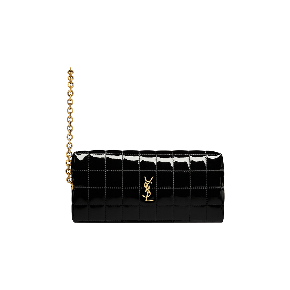 Buy Saint Laurent Cassandre Matelassé Carré Pouch On Chain 'Noir