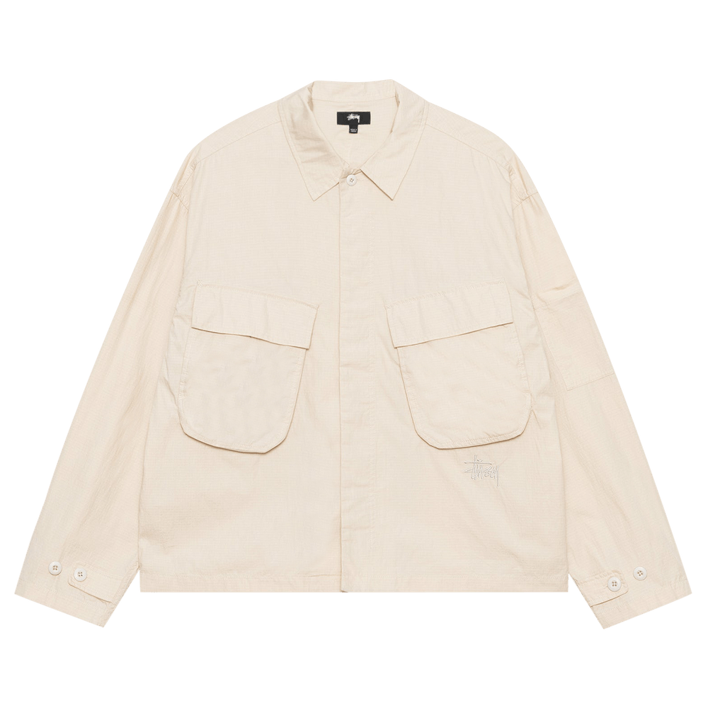 Buy Stussy Military Overshirt 'Bone' - 1110321 BONE | GOAT